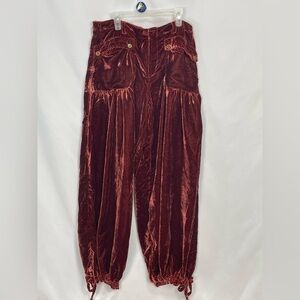 We the Free Lotus Velvet Garnet balloon pants women’s size 28 We the free